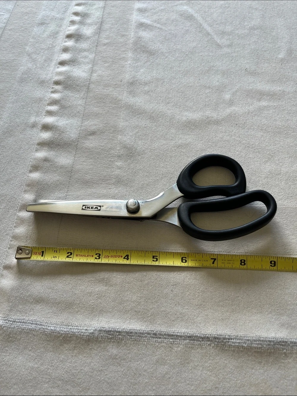 IKEA Black-Handled Pinking Shears Scissors